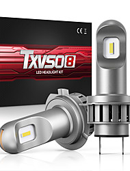 cheap -TXVSO8  LM H7 Car Headlight LED Canbus 50W 10000LM Beam Bulbs 6000K White IP68 Waterproof Car Turbo LED Light 2pcs