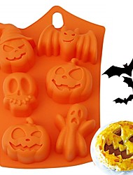 cheap -Halloween Pumpkin Ghost Bat Cookies Molds DIY Silicone Cake Chocolate Fondant Baking Moulds Tools for Festival Halloween Party