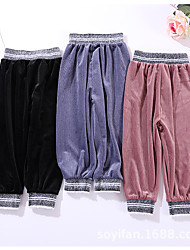 cheap -Kid&#039;s Girls&#039; Pants Misty blue Blushing Pink Black Stripes School Chic &amp; Modern