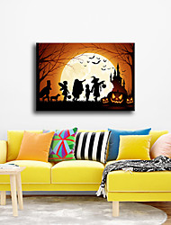 cheap -Halloween Wall Art Canvas Prints Painting Artwork Picture Pumpkin Home Decoration Dcor Rolled Canvas No Frame Unframed Unstretched