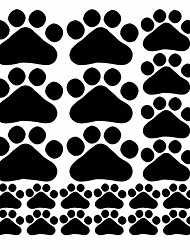 cheap -pet paw print kit walking paw print wall stickers for kids rooms decal pet room decoration his cat and dog paw print kit comes