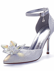 purple and silver wedding shoes