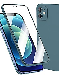 cheap -Ultra-Thin Full Protective Shell Compatible For iPhone 13 Pro Max 12 Mini 11 With Tempered Glass Screen Protector, Excellent Touch Slim Case Shockproof -Navy