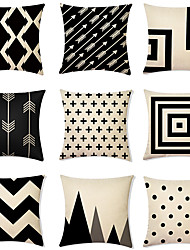 cheap -Set of 9 Pillow Cover Geometic Contemporary Fashion Modern Throw Pillow