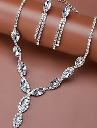 cheap -1 set Jewelry Set Bridal Jewelry Sets For Women&#039;s Wedding Gift Formal Rhinestone Alloy Classic Happy