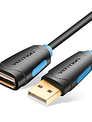 cheap -VENTION USB 2.0 Cable High Speed Gold Plated 2 A 5.0m(16Ft) 3.0m(10Ft) 2.0m(6.5Ft) PVC(PolyVinyl Chloride) Pure copper For Samsung Xiaomi Huawei Phone Accessory