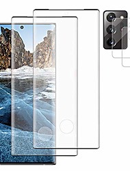 cheap -[2+2] tempered glass screen protector for samsung galaxy note 20 ultra 5g + camera lens protector [full coverage] [9h hardness] [anti scratch] [fingerprint support] hd clear &amp; no bubble (6.9&quot;)