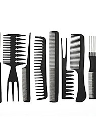 cheap -10pcs/lot Black Makeup Comb Set Styling Hairdressing Comb In 10 Designs Barber Training Tail Comb Salon Studio HairCut Comb
