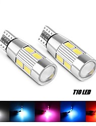 cheap -10pcs T10 led bulb car light Car motorcycle W5W 6smd 5630 LED alloy display width lamp Trunk lights