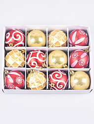 cheap -Painted Christmas Balls 6cm Christmas Tree Decoration Balls 12pcs Pvc Carton