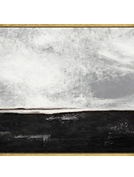 cheap -Oil Painting Handmade Hand Painted Wall Art Contemporary Black White Landscape Abstract Picture Home Decoration Decor Rolled Canvas No Frame Unstretched