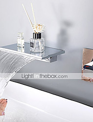 cheap -Bathroom Sink Faucet - Wall Mount / Waterfall Chrome Mount Inside Wall mountedBath Taps
