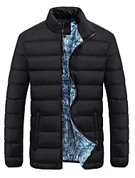 cheap -Men&#039;s Winter Coats Warm Down Jacket Sports Fashion Puffer Jacket Windbreaker No Hood Outdoor Windproof Lightweight Slim Fit Breathable Outerwear Parka Trench Coat Skiing Ski Snowboard Fishing