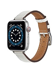 cheap -1 pcs Smart Watch Band for Apple iWatch Series 7 / SE / 6/5/4/3/2/1 38/40/41mm 42/44/45mm Quilted PU Leather Smartwatch Strap Classic Clasp Leather Loop Business Band Replacement  Wristband