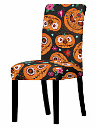 cheap -1 Pc Halloween Chair Covers for Dining Room, Halloween Printed Super Fit Stretch Removable Washable Chair Slipcover