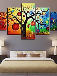 cheap -Print Rolled Canvas Prints - Abstract Modern Five Panels Art Prints