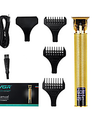 cheap -VGR Hair Trimmer Usb Rechargeable Hair Clipper Haircut Machine Oilhead Clipper White Hair Carving Clipper Beard Trimmer LCD