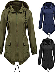 cheap -women&#039;s waterproof rain jacket hiking long raincoat winter lightweight hooded windbreaker outdoor thermal warm windproof quick dry outerwear trench coat top with pockets active fishing climbing casual