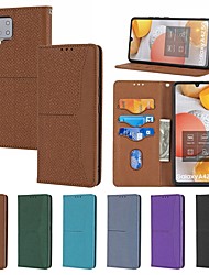 cheap -Phone Case For Samsung Galaxy Leather A32 A42 A12 Galaxy A22 5G Galaxy A22 4G Waterproof Card Holder Shockproof Solid Colored Oxford Cloth