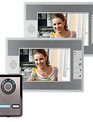 cheap -7 Inch IP Video Door Phone Doorbell Intercom Entry System with 2 Monitor +1 IR Camera Night Vision 420 TVLine Support Remote unlocking Handfree
