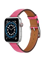 cheap -1 pcs Smart Watch Band for Apple iWatch Series 7 / SE / 6/5/4/3/2/1 38/40/41mm 42/44/45mm Quilted PU Leather Smartwatch Strap Classic Clasp Leather Loop Business Band Replacement  Wristband