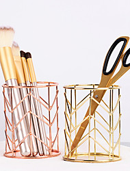 cheap -Nordic Ins Rose Gold Office Supplies Multifunctional Iron Pen Holder Makeup Brush Holder 8*10cm