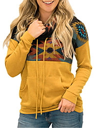 cheap -Women&#039;s Pullover Solar System Patchwork Print Sports &amp; Outdoor Casual Daily Other Prints Casual Halloween Hoodies Sweatshirts  Black Red Yellow