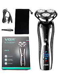 cheap -VGR V-309 Electric Shaver Razor For Men Beard Trimmer Wet And Dry Beard Razor 3D Head Waterproof Lcd Display Machine For Shaving