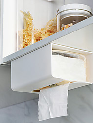 cheap -Bathroom Kitchen Tissue Box Non-Perforated Shelf Box Minimalist Toilet Paper Hangers Wall-Mounted Cabinet Door Tissue Box