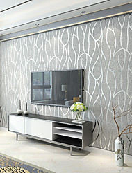cheap -Wallpaper Wall Covering StickerF ilm Peel And Stick Embossed Stripe  Stripes Non Woven HomeDeco 53*1000CM