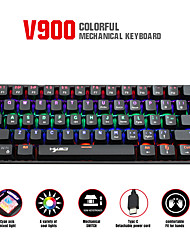 cheap -V900 Mechanical Keyboard 61 Key Mini Green Axis A Variety Of Light Dazzle Color Keyboard Portable For Games