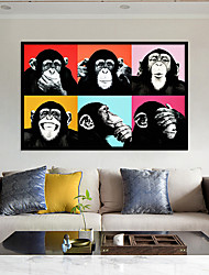 cheap -Wall Art Canvas Prints Animal Monkey Home Decoration Decor Rolled Canvas No Frame Unframed Unstretched