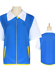 cheap -Inspired by Pokémon Ash Ketchum Anime Cosplay Costumes Japanese School Uniforms Top For Men&#039;s