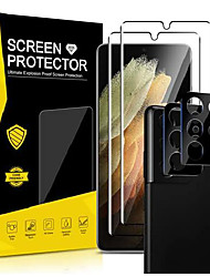 cheap -[2+2 pack] 2 samsung galaxy s21 ultra tempered glass screen protectors, hd clarity, fingerprint scanner support, scratch resistant 3d curved maximum protection with 2 camera lens protectors