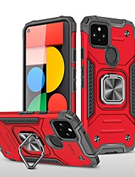 cheap -Phone Case For Google Back Cover Google Pixel 4a Google Pixel 5 Shockproof Dustproof with Stand Solid Colored TPU PC