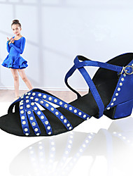 rhinestone low heels