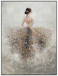 cheap -Oil Painting Handmade Hand Painted Wall Art Modern Wear Wedding Dress Women Picture Home Decoration Decor Rolled Canvas No Frame Unstretched