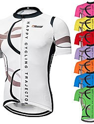 cheap -21Grams® Men&#039;s Short Sleeve Cycling Jersey Bike Jersey Top Mountain Bike MTB Road Bike Cycling Green White Yellow Polyester Breathable Ultraviolet Resistant Quick Dry Sports Clothing Apparel
