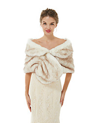 cheap -Sleeveless Shawls Faux Fur Wedding / Party / Evening Women&#039;s Wrap With Solid