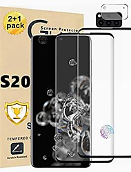 cheap -galaxy s20 screen protector+camera lens screen protector compatible fingerprint easy installation 3d glass full coverage 9h hardness tempered glass screen protector for samsung galaxy s20[2+1 pack]