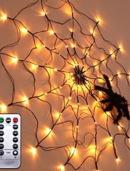 cheap -Halloween Lights 1M 70LED Halloween Spider Web Lamp 8 Modes Waterproof Spider Scary Lighting Battery Operated Home Outdoor Garden Decor Lamp