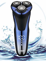 cheap -VGR Electric Razor for Men USB Rechargeable 3D Rotary Men&#039;s Shaver Pop-up Beard Trimmer Grooming Kit IPX7-Waterproof Corded &amp; Cordless Wet Dry Beard Shavers LED Display