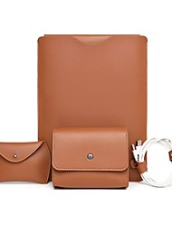 cheap -Laptop Sleeves HL0011-023 12&quot; 13.3&quot; 13&quot; inch Compatible with Macbook Air Pro, HP, Dell, Lenovo, Asus, Acer, Chromebook Notebook Carrying Case Cover Waterpoof Shock Proof PU Leather Solid Color for