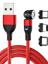 cheap -USB 2.0 Cable 6.6ft 3ft USB C to Lightning / micro / USB C 3 A Fast Charging Right Angle Durable 3 in 1 For Samsung Xiaomi Huawei Phone Accessory