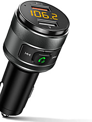cheap -OTOLAMPARA FM Radio Adapter Music Player Car Bluetooth 5.0 FM Transmitter 3.0 Wireless Bluetooth FM Transmitter with Hands-free Calling and 2USB Car Charger Supports USB Drives