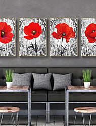 cheap -Wall Art Canvas Prints Painting Artwork Picture Red Floral Botanical Home Decoration Dcor Rolled Canvas No Frame Unframed Unstretched
