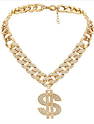cheap -1pc Pendant Necklace For Women&#039;s Cubic Zirconia Alloy Classic Vertical / Gold bar