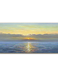 cheap -Oil Painting Handmade Hand Painted Wall Art Classic Seascape Sunrise Abstract Room Pictures Home Decoration Decor Stretched Frame Ready to Hang