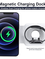 cheap -2 in 1 Wireless Charger 15 W Output Power Foldable Charging Station CE Certified Fast Charging Lightweight  For Apple Watch iPhone 13 12 11 Pro Max AirPods