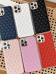 cheap -Phone Case For Apple Back Cover iPhone 12 Pro Max 11 Pro Max Shockproof Dustproof Solid Colored PU Leather